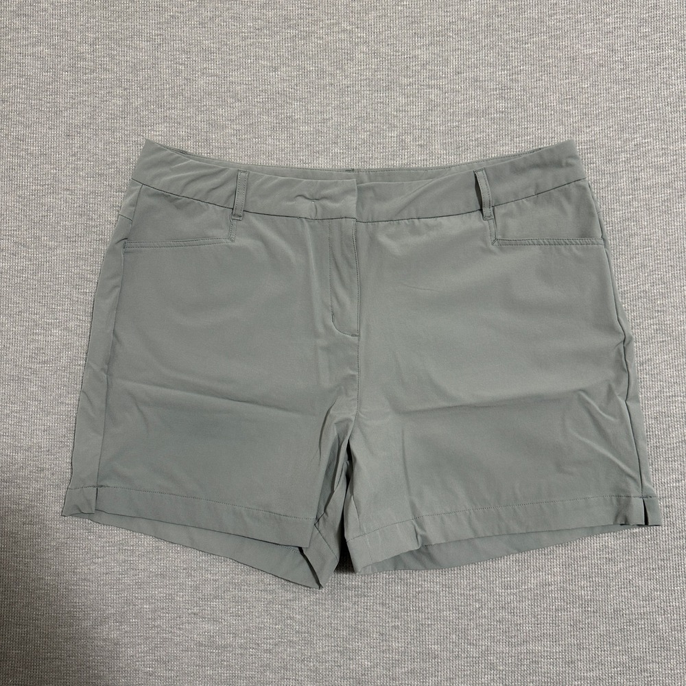 Willit Gray Stretch Hiking Golf Active Shorts Nylon Spandex Womens Size 16
